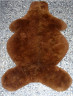Прикроватный коврик из натурального меха альпаки (ламы) коричневый 1,10 х 0,70 м