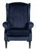 Кресло тёмно-синее велюровое
