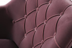Кресло дымчато-розовое с металлическими ножками