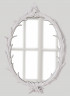 Зеркало настенное в белом декоративном багете