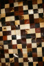 Ковёр из цветных кусочков коровьих шкур Мозаика 1,80 х 1,20 м