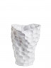 Ваза керамическая Эволюция, матово-белая, высота 32 см