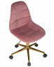 Офисное кресло для персонала DOBRIN MONTY GOLD (розовый велюр (MJ9-32))