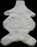 Прикроватный коврик из натурального меха альпаки (ламы) белый 1,10 х 0,70 м