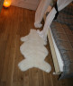 Прикроватный коврик из натурального меха альпаки (ламы) белый 1,10 х 0,70 м