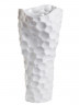Ваза керамическая Эволюция, матово-белая, высота 52 см