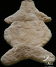 Прикроватный коврик из натурального меха альпаки (ламы) бежевый 1,10 х 0,70 м
