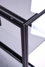 Консольный стол 1012-CB черный муар, дымчатое стекло