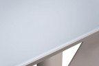 Стол обеденный белый со стеклянной столешницей