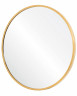 Круглое зеркало с тонкой золотой рамой