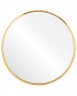 Круглое зеркало с тонкой золотой рамой