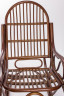 Кресло-качалка из ротанга Classic коньячного цвета с мягкой подушкой
