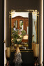 Зеркало в золотистой металлической раме, KFE1270
