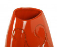 Красная керамическая ваза с рисунком, высота 35 см