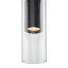 Подвесной светильник Maytoni MOD326PL-01B матовый чёрный серии Dynamics, абажур прозрачный