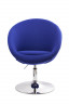 Кресло дизайнерское синее из кашемира