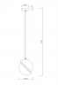 Подвесной светильник Freya FR5181PL-01CH хром серии Element, абажур матовый белый