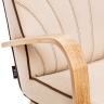 Кресло для отдыха Шелл дуб шпон обивка verona ваниль, кант verona коричневая