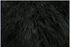 Прикроватный коврик из тибетской овчины черный 0,55 х 1,15 м