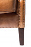 Кресло кожаное коричневое