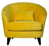 Кресло жёлтое велюровое