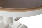 Стол обеденный раскладной белый из дубового шпона