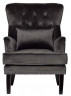 Кресло тёмно-серый велюр с подушкой