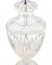 Лампа настольная Абель с прозрачным корпусом белый абажур
