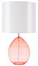 Лампа настольная розовая стеклянная