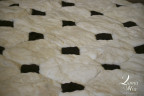 Ковер из меха альпаки чёрно-белый с узором "многогранник" 2,10 х 1,90 м