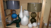 Лампа настольная со стеклянными шарами
