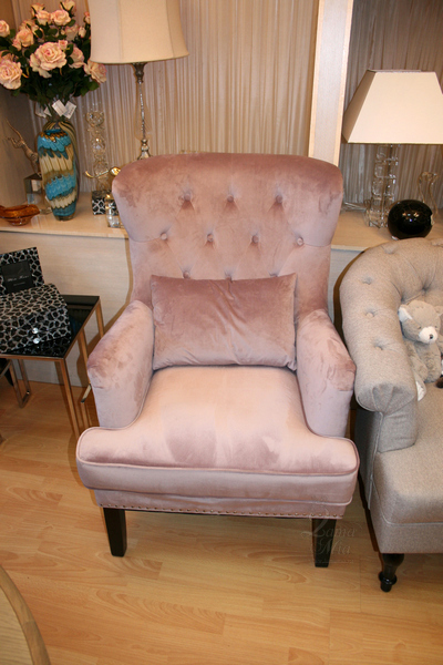 Кресло тёмно-розовое с подушкой 24YJ-7004-06418/1 купить в интернет магазине lamamia.ru