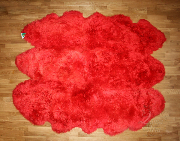 Овчина Новозеландская 8-ми шкурная красная 2 х 2 м купить в интернет магазине lamamia.ru