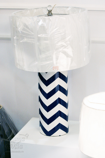 Настольная лампа Ванесса в сине-белую полоску LHLTL9248PQS - купить в интернет магазине lamamia.ru с быстрой доставкой