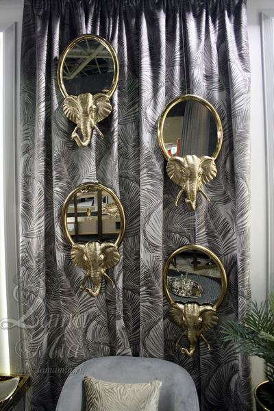 Зеркало декоративное Голова слона 94PR-21778- купить в интернет магазине lamamia.ru с быстрой доставкой