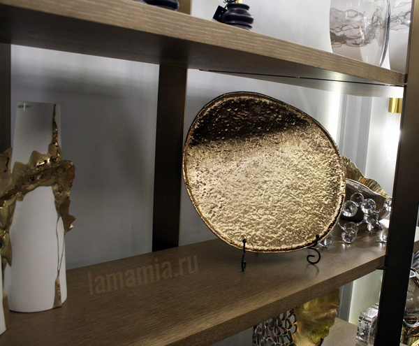 Поднос овальный металлический золото A98021190 - купить в интернет магазине lamamia.ru с быстрой доставкой