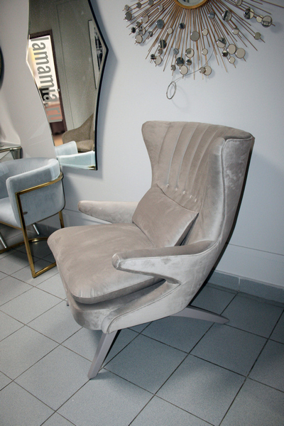 Кресло серое широкое DY-733 GRE - купить в интернет магазине lamamia.ru с быстрой доставкой