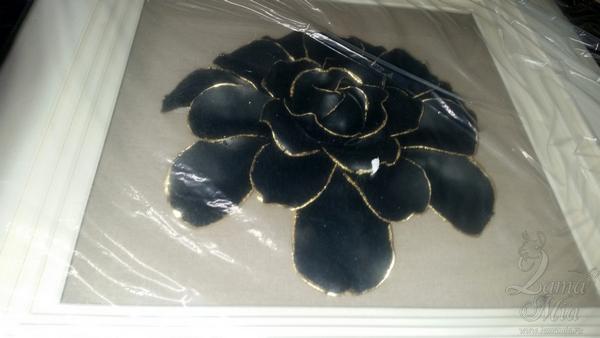 Панно чёрный цветок "Очарование 2" 55730B  купить в интернет магазине lamamia.ru, бесплатная доставка по Москве