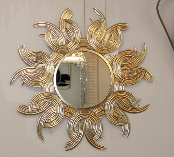 Зеркало декоративное Солнце с металлической рамой 37SM-1933 - купить в интернет магазине lamamia.ru с быстрой доставкой