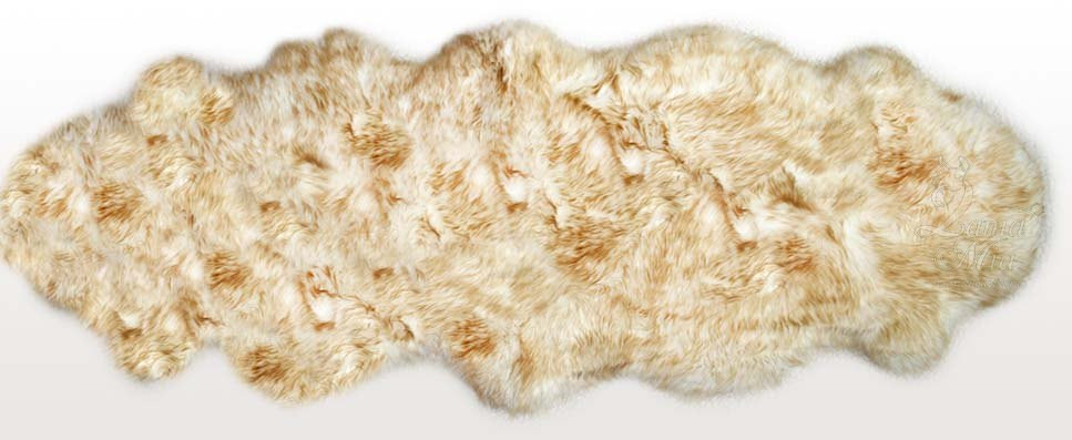 Овчина Новозеландская 2-х шкурная цвет палевый (1,85 х 0,55 м)
