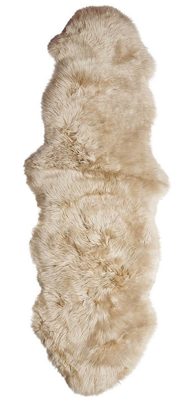 Овчина новозеландская 2-х шкурная цвет бежевый (1,85 х 0,55 м)