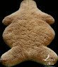 Прикроватный коврик из меха альпаки (ламы) с высоким ворсом коричневый 1,10 х 0,70 м