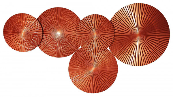 Панно на стену Mahogany из кругов красное дерево