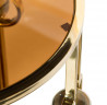 Столик журнальный золотой с коричневым стеклом