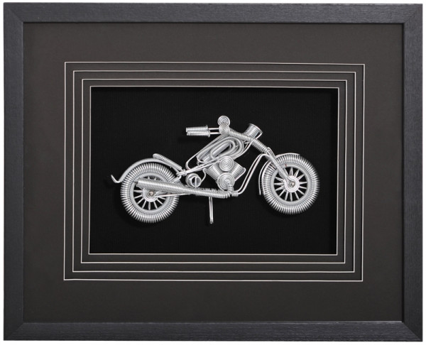 Панно из металла "Мотоциклист 1"