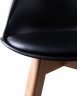 Стул обеденный DOBRIN JERRY SOFT (ножки светлый бук, цвет сиденья чёрный (B-03))