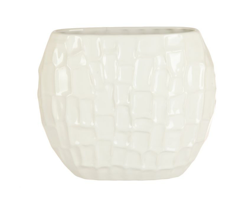 Белая ваза из керамики высотой 23 см
