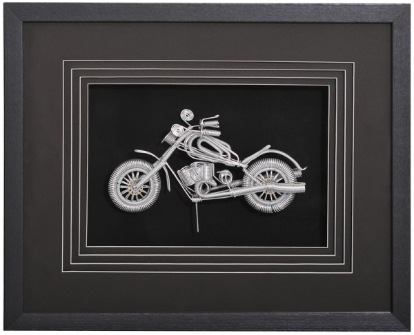Панно из металла "Мотоциклист 2"