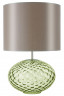 Лампа зелёно-бежевая настольная стеклянная