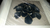 Панно чёрный цветок "Очарование 2"